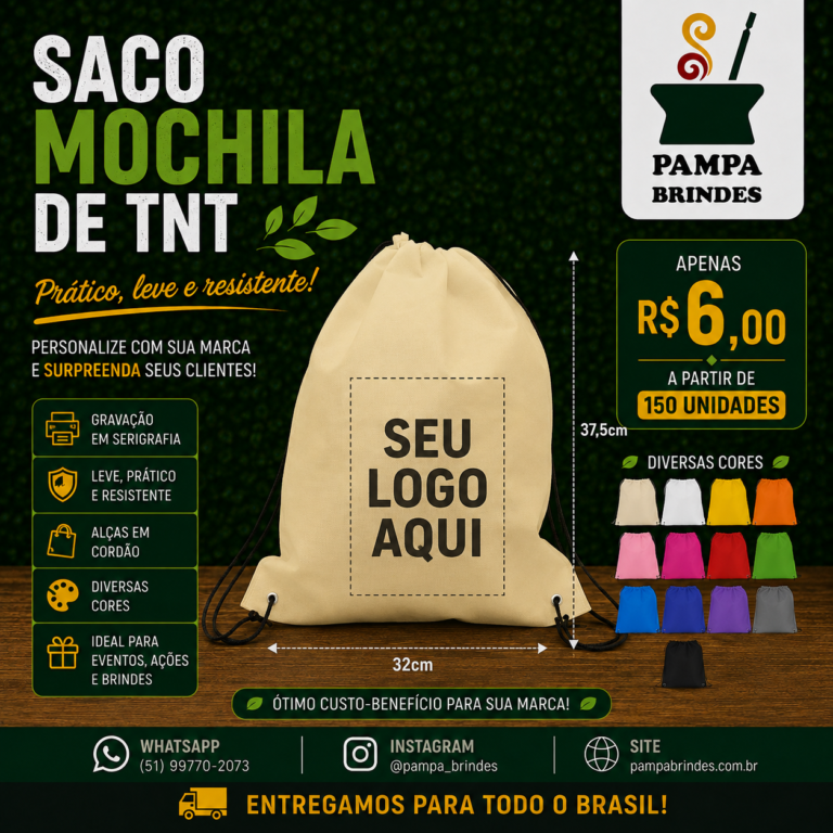 saco mochila de tnt